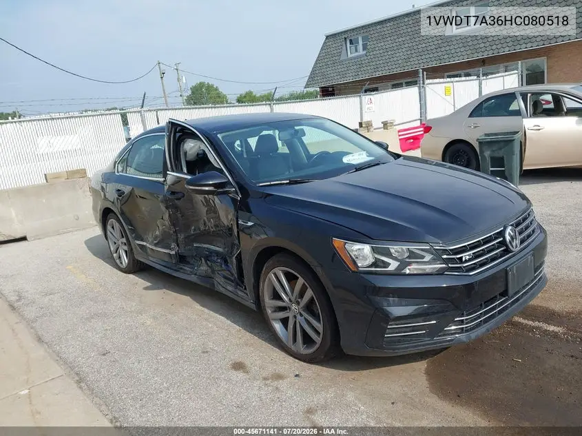 2017 Volkswagen Passat 1.8T R-Line VIN: 1VWDT7A36HC080518 Lot: 45671141