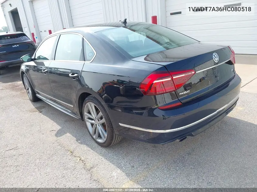 2017 Volkswagen Passat 1.8T R-Line VIN: 1VWDT7A36HC080518 Lot: 45671141