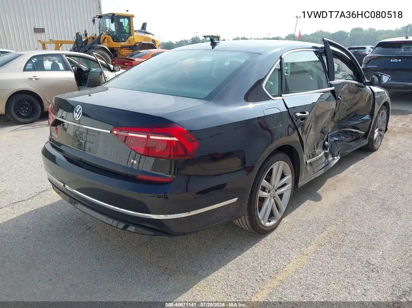 2017 Volkswagen Passat 1.8T R-Line VIN: 1VWDT7A36HC080518 Lot: 45671141