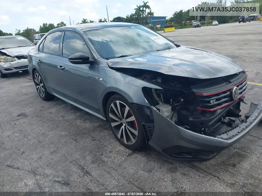 2018 Volkswagen Passat 3.6L V6 Gt VIN: 1VWJM7A35JC037858 Lot: 45572042