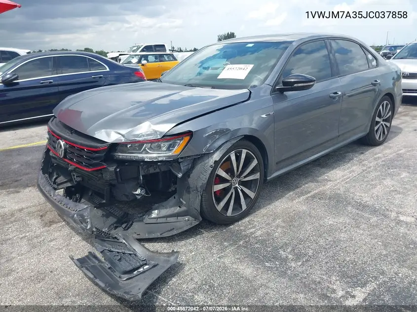 2018 Volkswagen Passat 3.6L V6 Gt VIN: 1VWJM7A35JC037858 Lot: 45572042