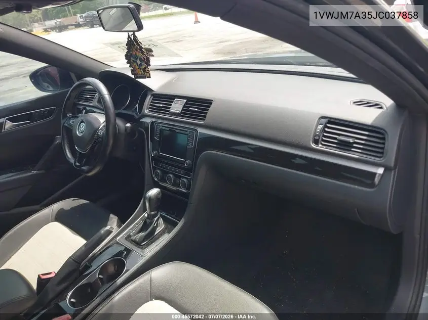 2018 Volkswagen Passat 3.6L V6 Gt VIN: 1VWJM7A35JC037858 Lot: 45572042