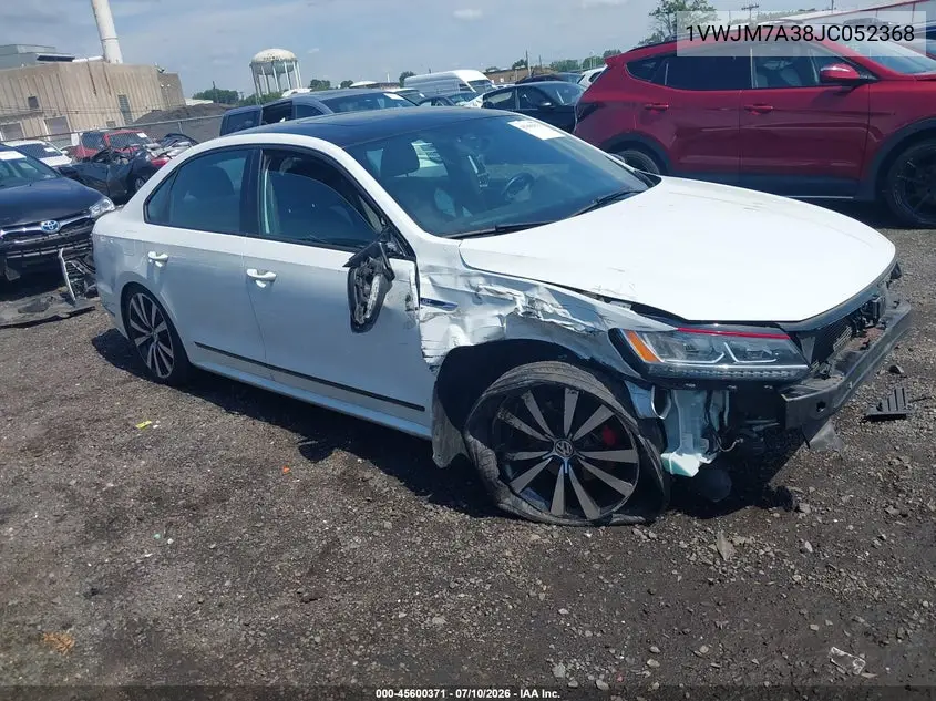 2018 Volkswagen Passat 3.6L V6 Gt VIN: 1VWJM7A38JC052368 Lot: 45600371
