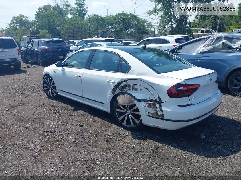 2018 Volkswagen Passat 3.6L V6 Gt VIN: 1VWJM7A38JC052368 Lot: 45600371
