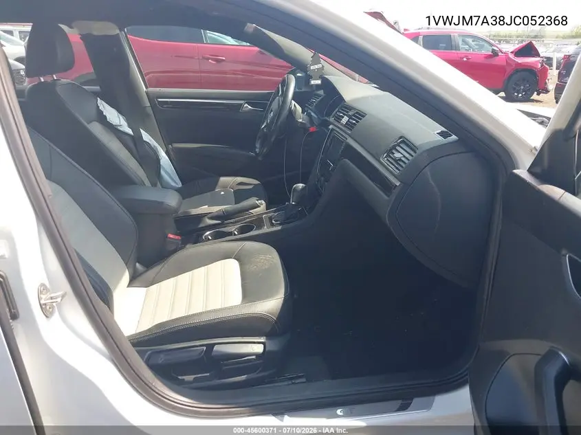 2018 Volkswagen Passat 3.6L V6 Gt VIN: 1VWJM7A38JC052368 Lot: 45600371