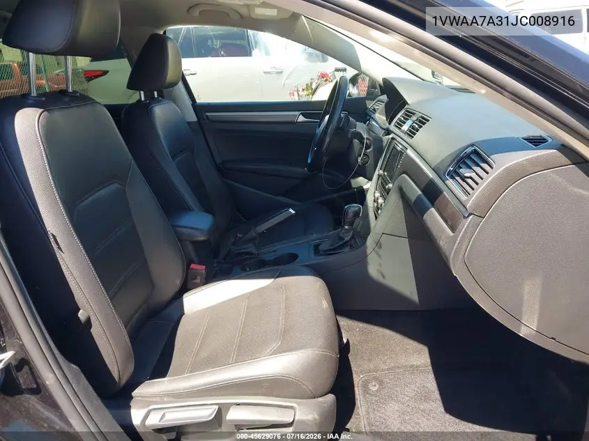 2018 Volkswagen Passat 2.0T R-Line/2.0T S VIN: 1VWAA7A31JC008916 Lot: 45629076