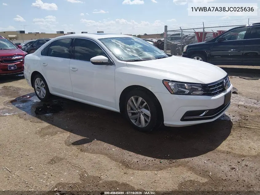 2018 Volkswagen Passat 2.0T Se VIN: 1VWBA7A38JC025636 Lot: 45645490