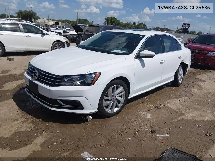 2018 Volkswagen Passat 2.0T Se VIN: 1VWBA7A38JC025636 Lot: 45645490
