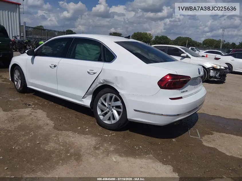 2018 Volkswagen Passat 2.0T Se VIN: 1VWBA7A38JC025636 Lot: 45645490