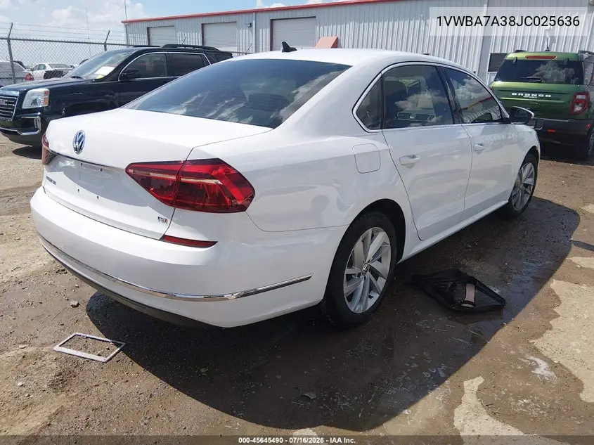 2018 Volkswagen Passat 2.0T Se VIN: 1VWBA7A38JC025636 Lot: 45645490