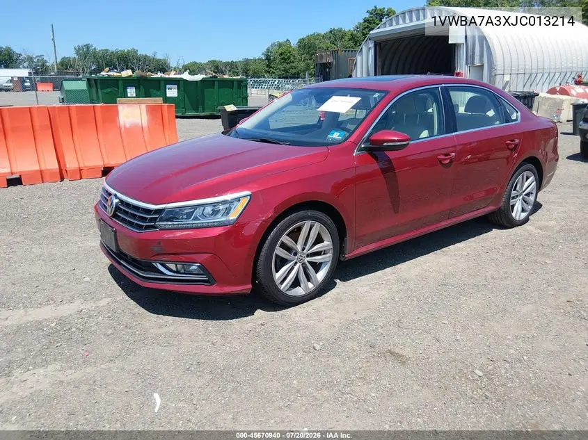 2018 Volkswagen Passat 2.0T Se VIN: 1VWBA7A3XJC013214 Lot: 45670940