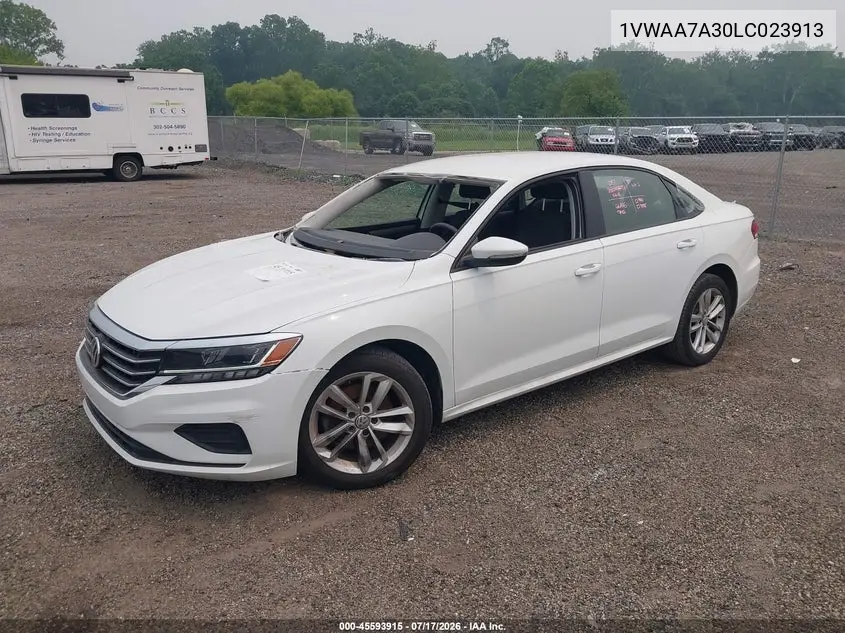 2020 Volkswagen Passat 2.0T S VIN: 1VWAA7A30LC023913 Lot: 45593915