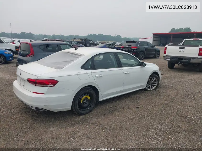 2020 Volkswagen Passat 2.0T S VIN: 1VWAA7A30LC023913 Lot: 45593915