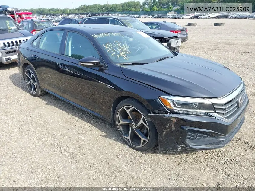 2020 Volkswagen Passat 2.0T R-Line VIN: 1VWMA7A31LC025909 Lot: 45599373