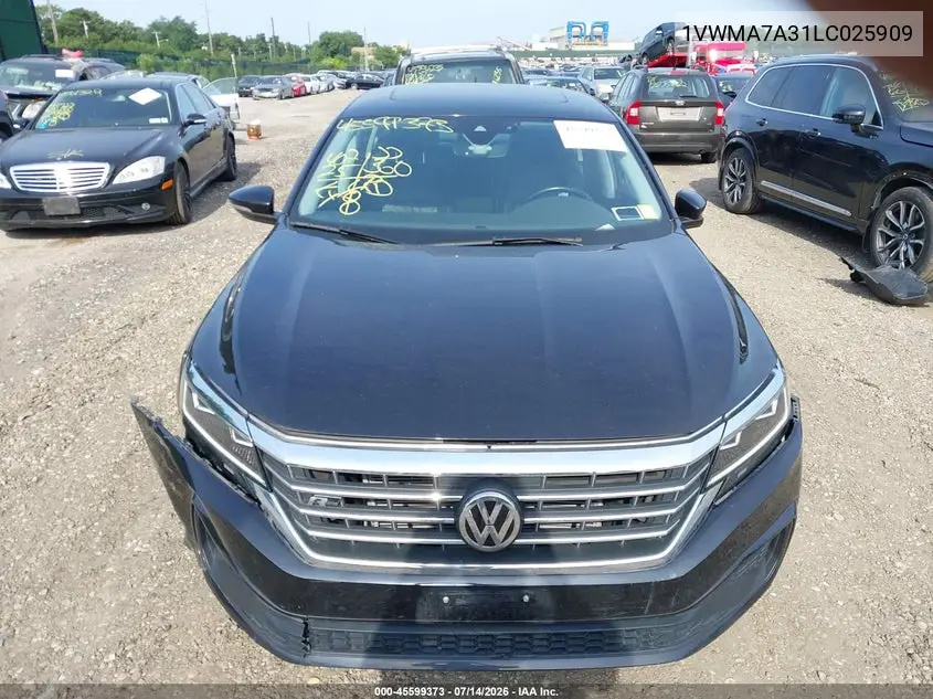 2020 Volkswagen Passat 2.0T R-Line VIN: 1VWMA7A31LC025909 Lot: 45599373