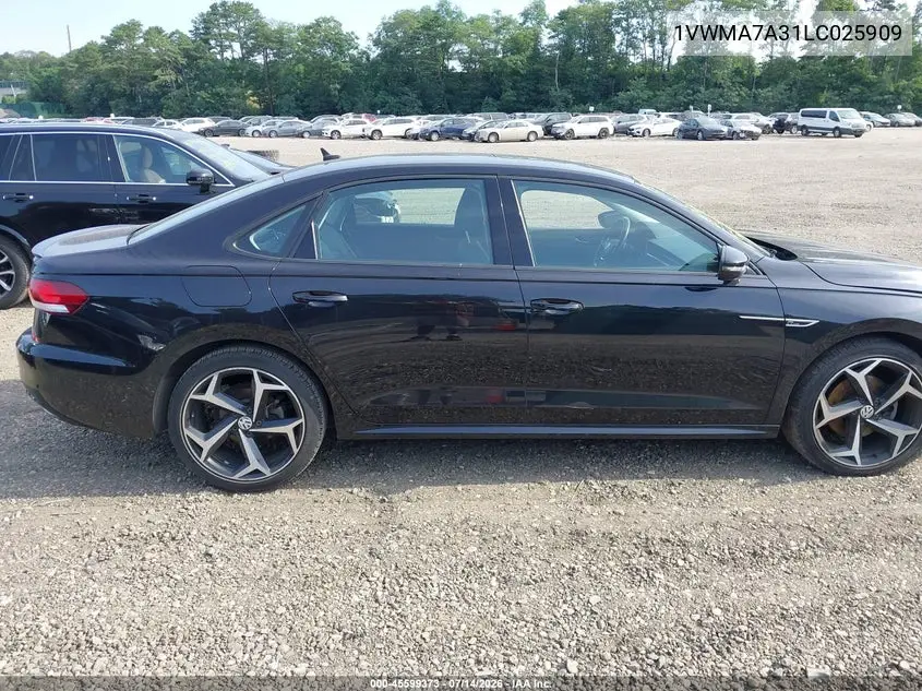 2020 Volkswagen Passat 2.0T R-Line VIN: 1VWMA7A31LC025909 Lot: 45599373