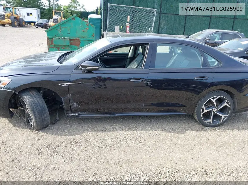 2020 Volkswagen Passat 2.0T R-Line VIN: 1VWMA7A31LC025909 Lot: 45599373