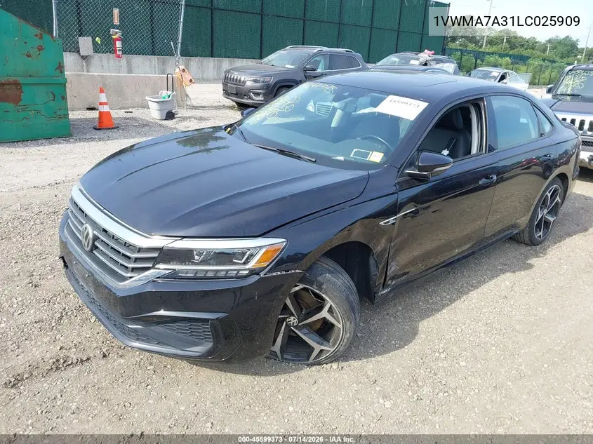 2020 Volkswagen Passat 2.0T R-Line VIN: 1VWMA7A31LC025909 Lot: 45599373