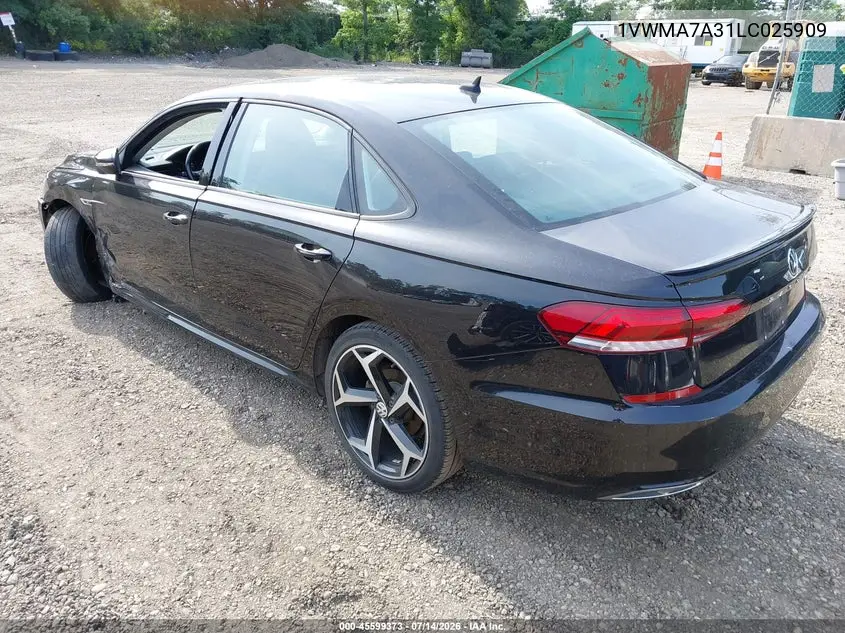 2020 Volkswagen Passat 2.0T R-Line VIN: 1VWMA7A31LC025909 Lot: 45599373