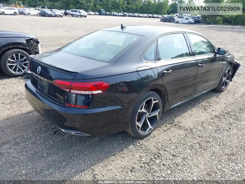 2020 Volkswagen Passat 2.0T R-Line VIN: 1VWMA7A31LC025909 Lot: 45599373