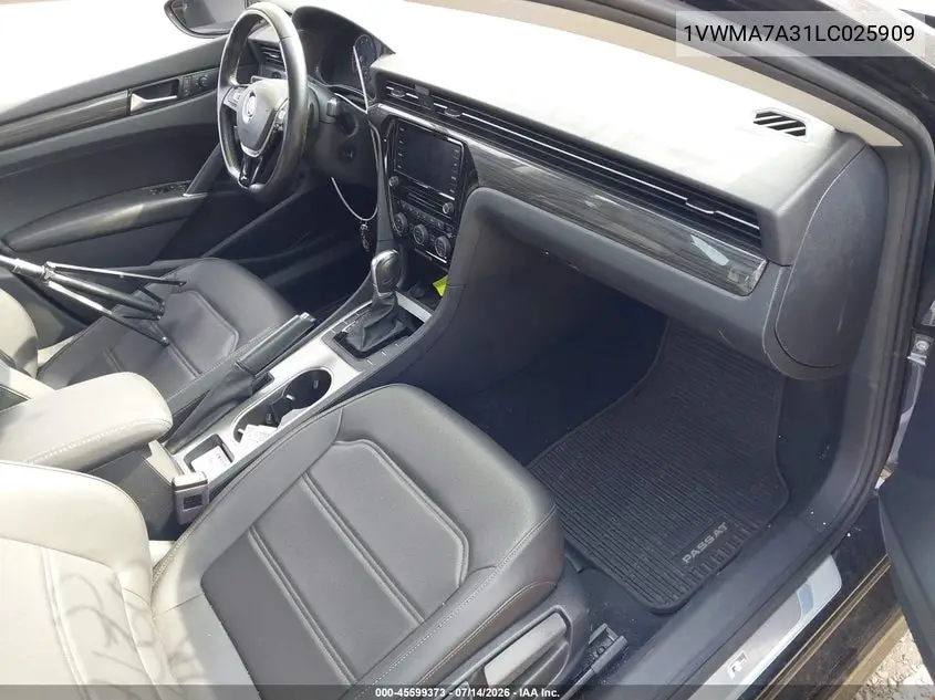 2020 Volkswagen Passat 2.0T R-Line VIN: 1VWMA7A31LC025909 Lot: 45599373