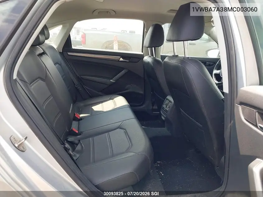 2021 Volkswagen Passat Highline VIN: 1VWBA7A38MC003060 Lot: 30093825