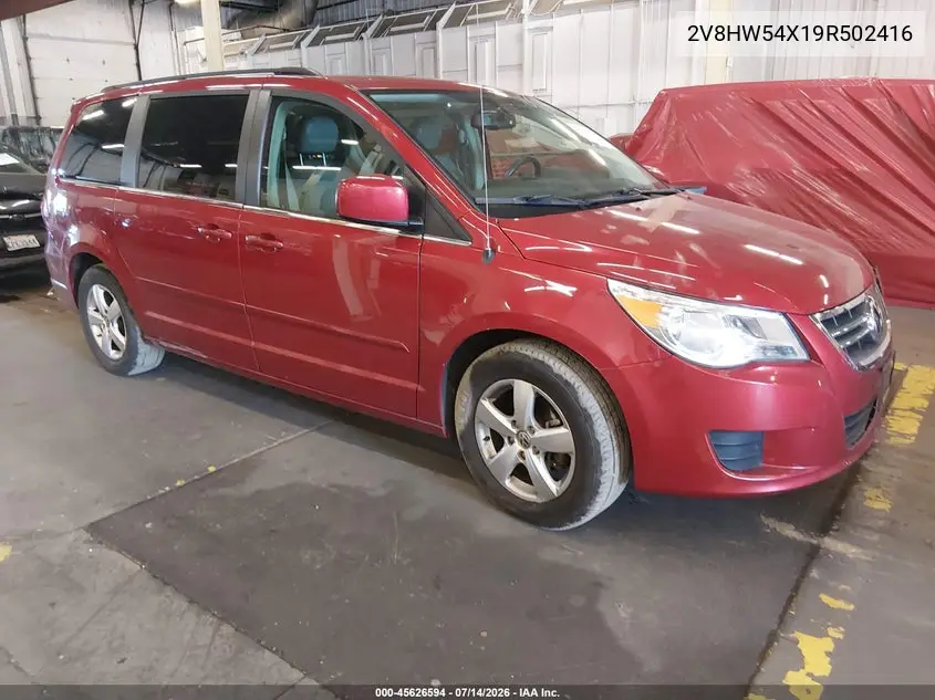 2009 Volkswagen Routan Sel VIN: 2V8HW54X19R502416 Lot: 45626594