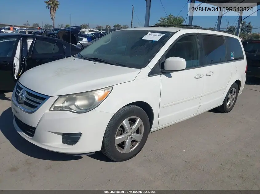 2009 Volkswagen Routan Se VIN: 2V8HW34159R543826 Lot: 45628639