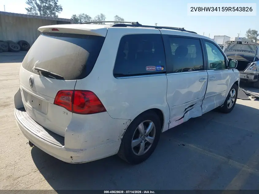 2009 Volkswagen Routan Se VIN: 2V8HW34159R543826 Lot: 45628639