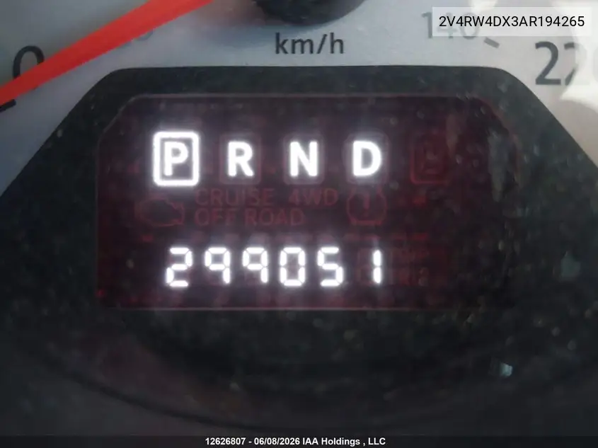 2010 Volkswagen Routan Trendline VIN: 2V4RW4DX3AR194265 Lot: 12626807
