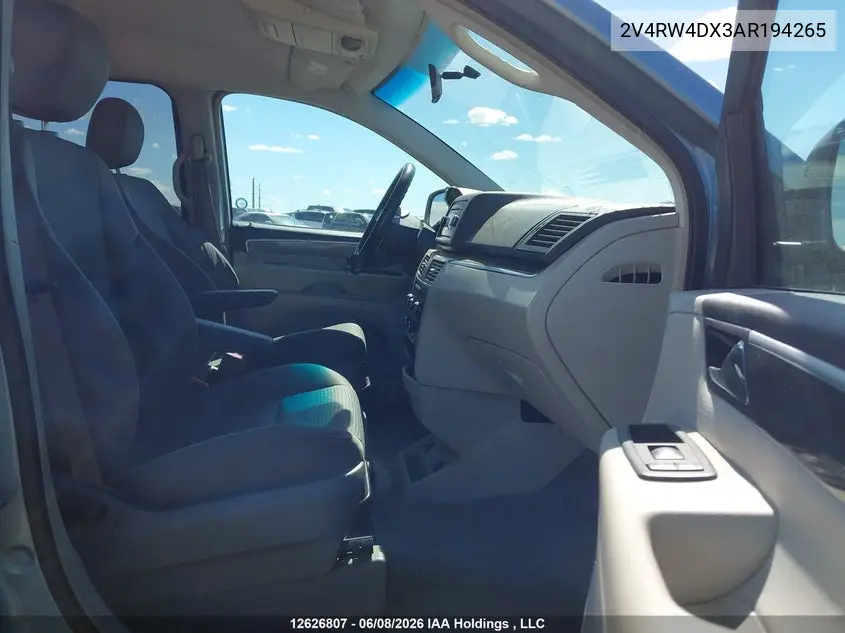2010 Volkswagen Routan Trendline VIN: 2V4RW4DX3AR194265 Lot: 12626807