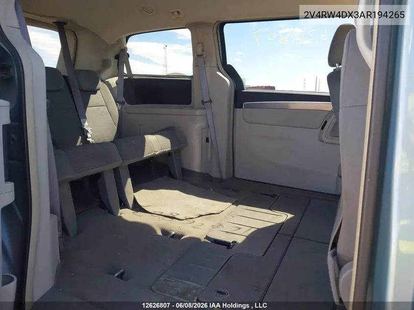 2010 Volkswagen Routan Trendline VIN: 2V4RW4DX3AR194265 Lot: 12626807