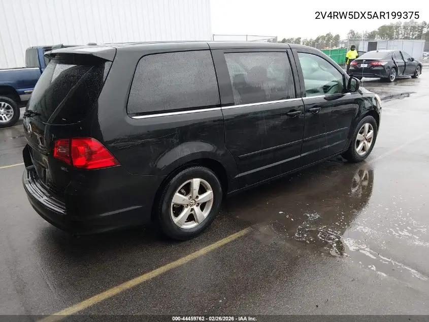 2010 Volkswagen Routan Sel VIN: 2V4RW5DX5AR199375 Lot: 44459762