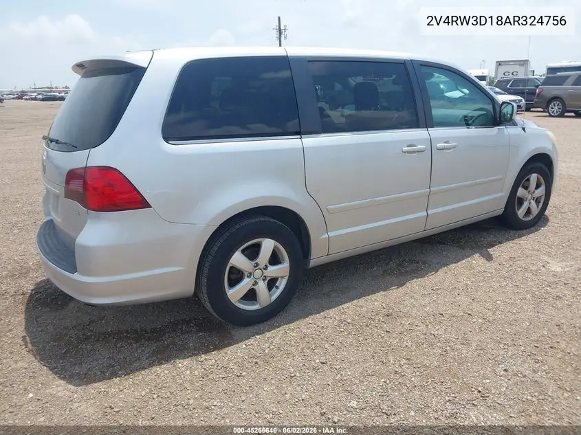 2010 Volkswagen Routan Se VIN: 2V4RW3D18AR324756 Lot: 45266646