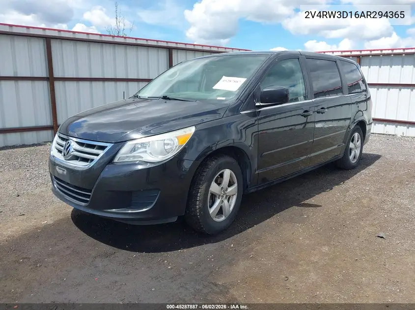 2010 Volkswagen Routan Se VIN: 2V4RW3D16AR294365 Lot: 45287887