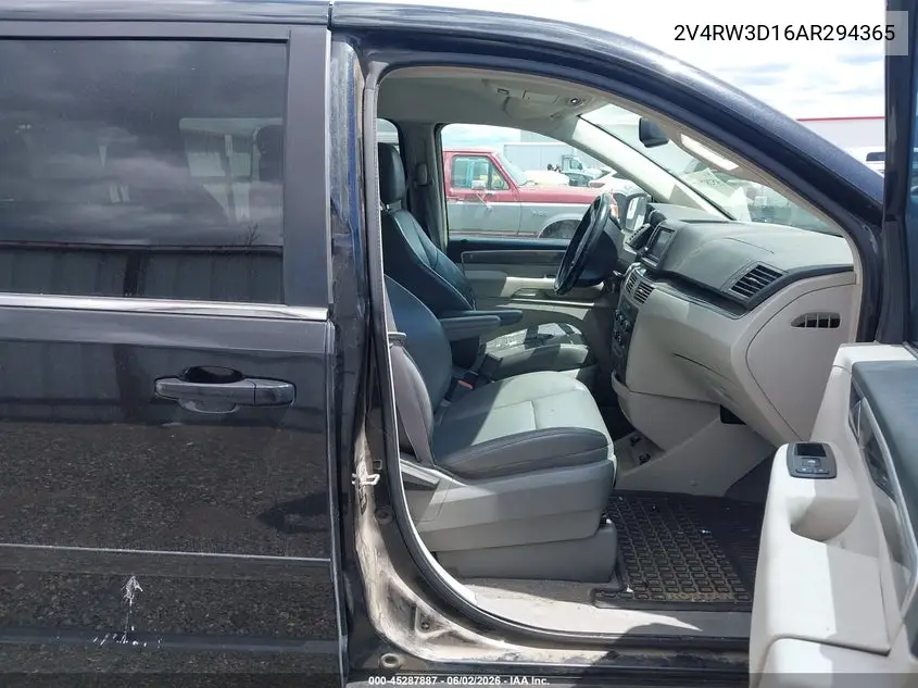 2010 Volkswagen Routan Se VIN: 2V4RW3D16AR294365 Lot: 45287887