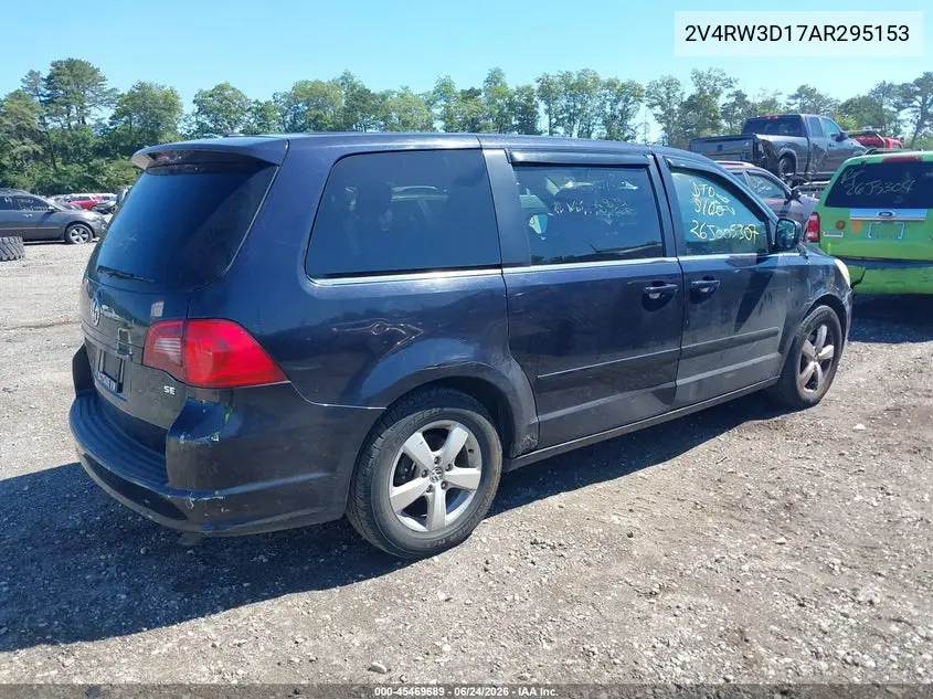 2010 Volkswagen Routan Se VIN: 2V4RW3D17AR295153 Lot: 45469689