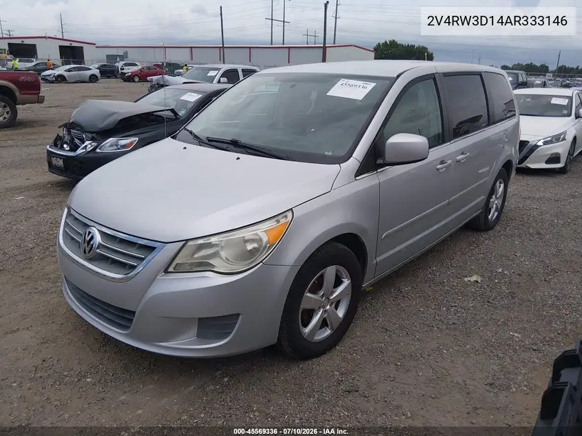 2010 Volkswagen Routan Se VIN: 2V4RW3D14AR333146 Lot: 45569336