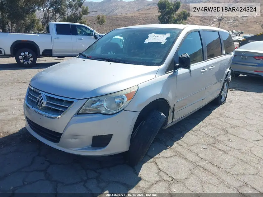 2010 Volkswagen Routan Se VIN: 2V4RW3D18AR424324 Lot: 45596778