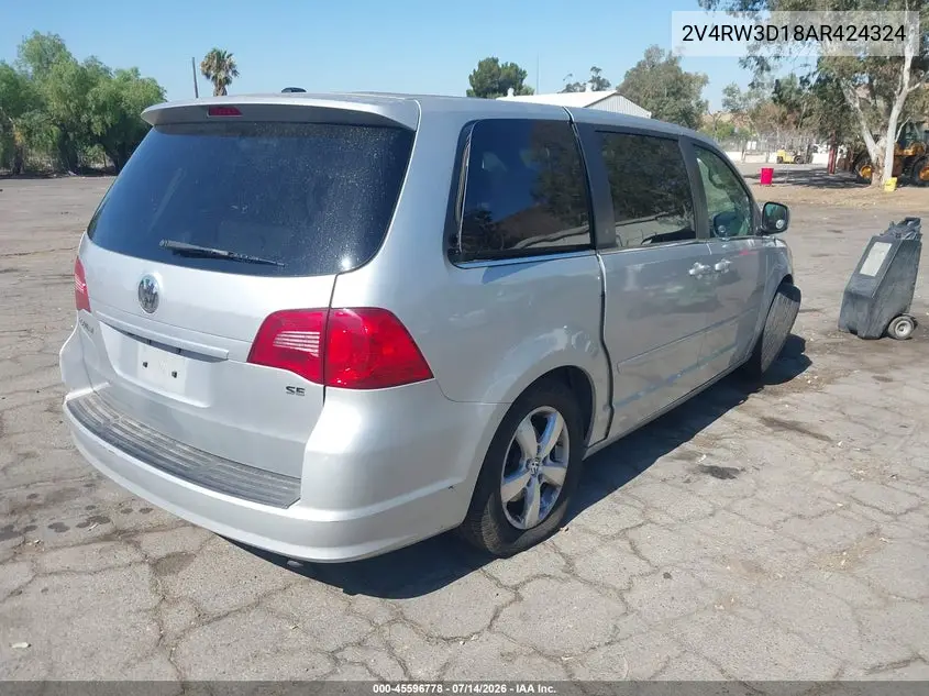 2010 Volkswagen Routan Se VIN: 2V4RW3D18AR424324 Lot: 45596778