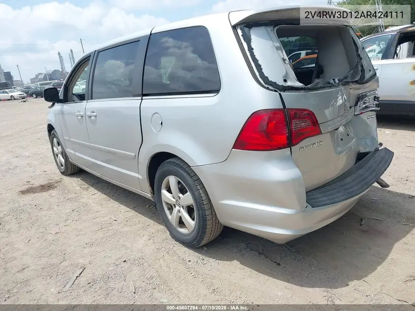2010 Volkswagen Routan Se VIN: 2V4RW3D12AR424111 Lot: 45607294