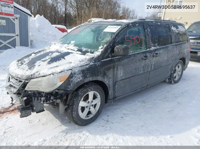 2011 Volkswagen Routan Se VIN: 2V4RW3DG5BR695637 Lot: 44245909