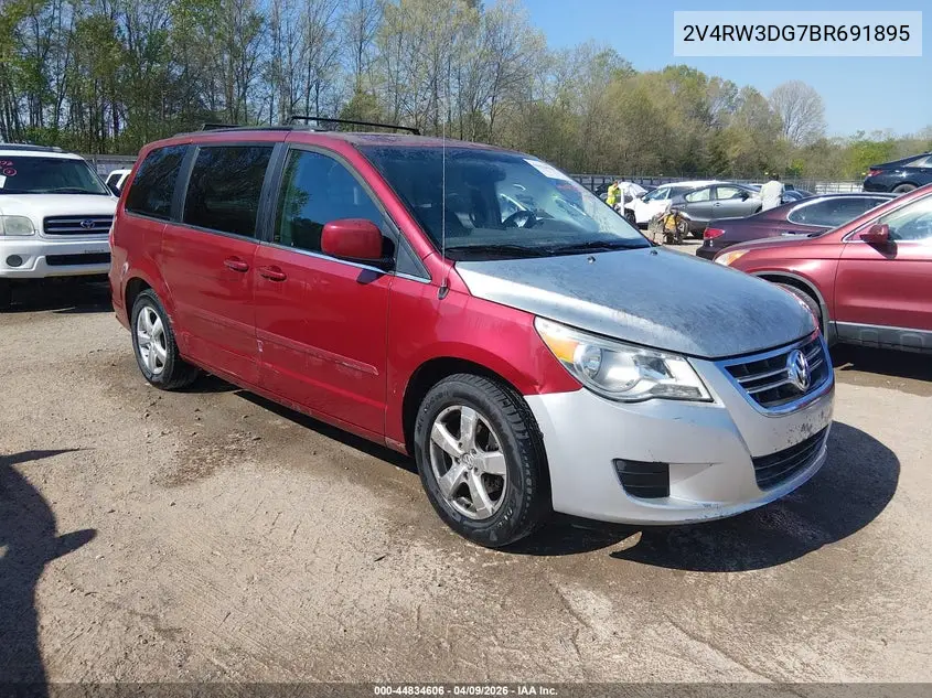 2011 Volkswagen Routan Se VIN: 2V4RW3DG7BR691895 Lot: 44834606