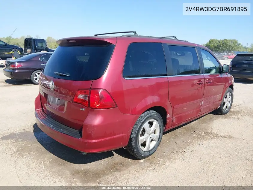 2011 Volkswagen Routan Se VIN: 2V4RW3DG7BR691895 Lot: 44834606