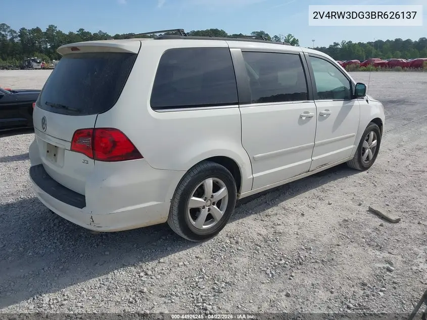 2011 Volkswagen Routan Se VIN: 2V4RW3DG3BR626137 Lot: 44926245