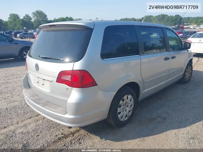 2011 Volkswagen Routan S VIN: 2V4RW4DG9BR717709 Lot: 45609263