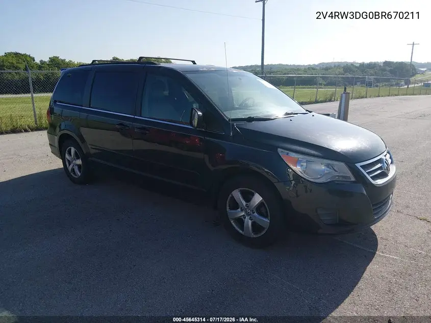 2011 Volkswagen Routan Se VIN: 2V4RW3DG0BR670211 Lot: 45645314