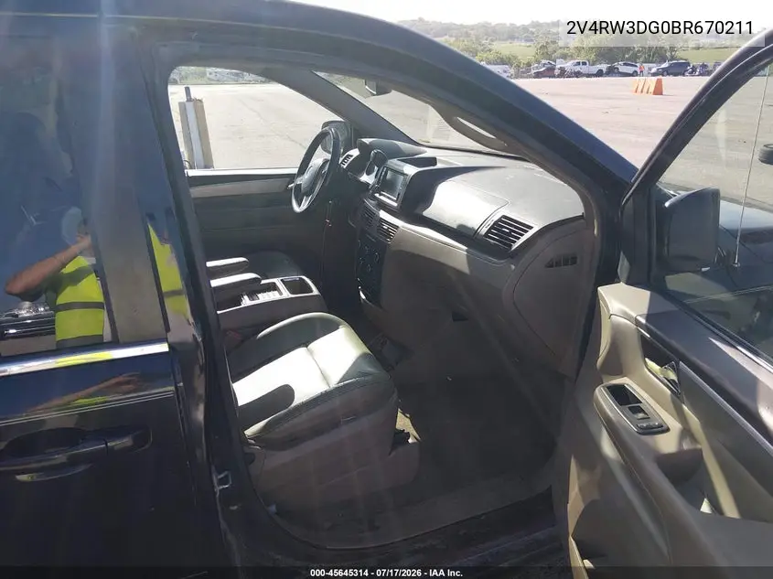 2011 Volkswagen Routan Se VIN: 2V4RW3DG0BR670211 Lot: 45645314