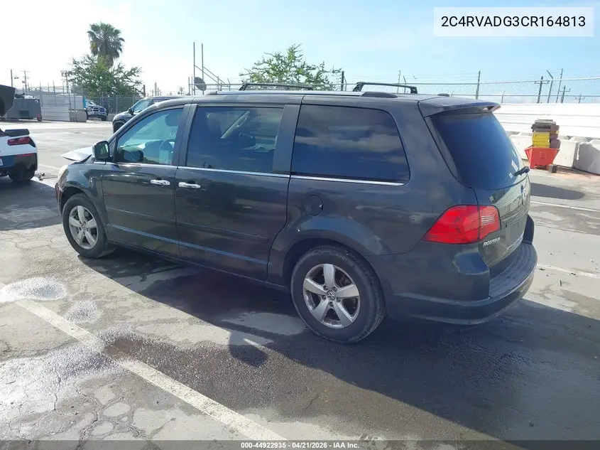 2012 Volkswagen Routan Sel Premium VIN: 2C4RVADG3CR164813 Lot: 44922935