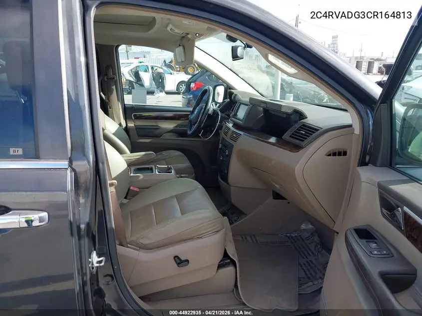 2012 Volkswagen Routan Sel Premium VIN: 2C4RVADG3CR164813 Lot: 44922935